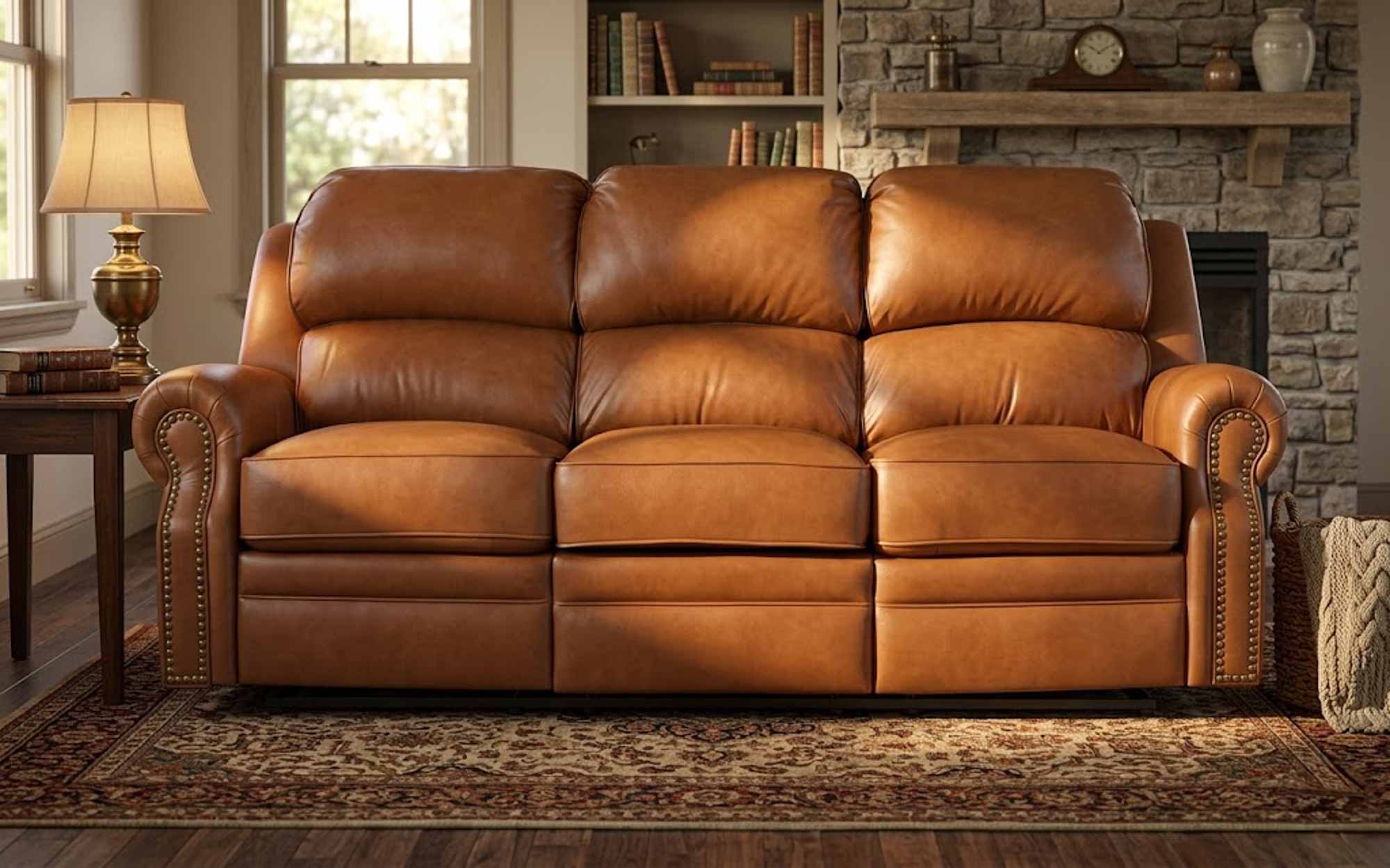 San Juan Leather Sofa - Image 8
