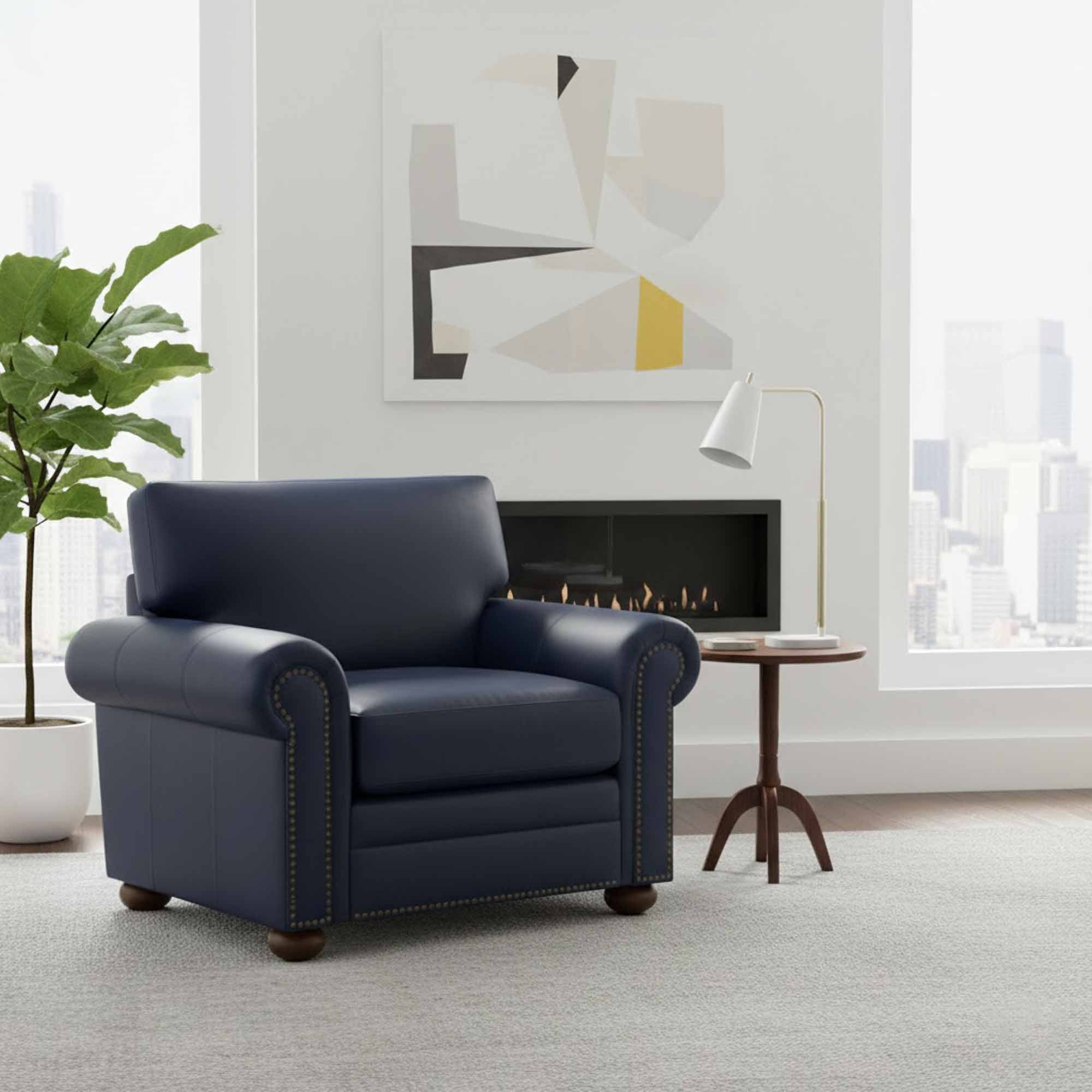 Savannah Leather Chair - Image 6