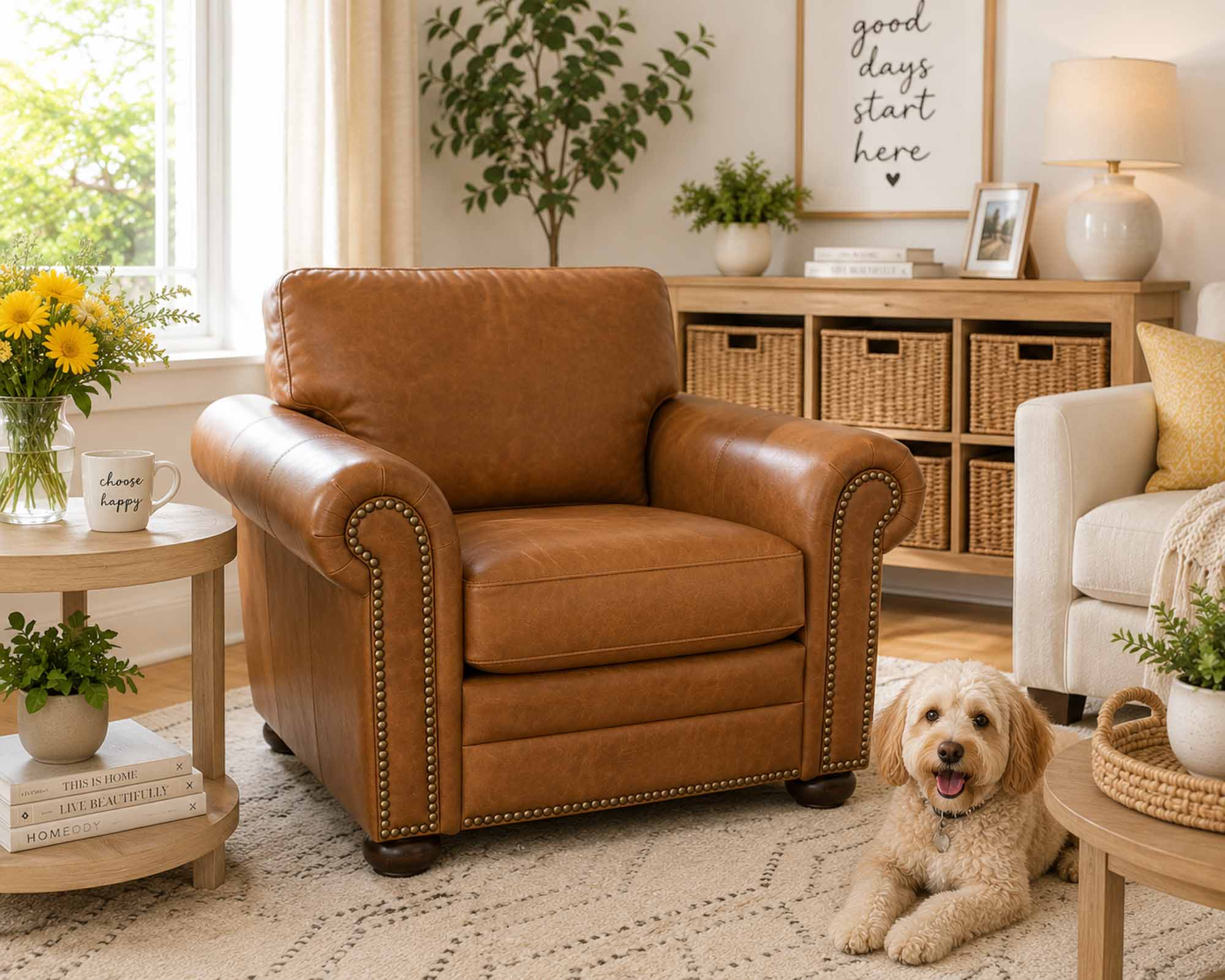 Savannah Leather Chair - Image 8
