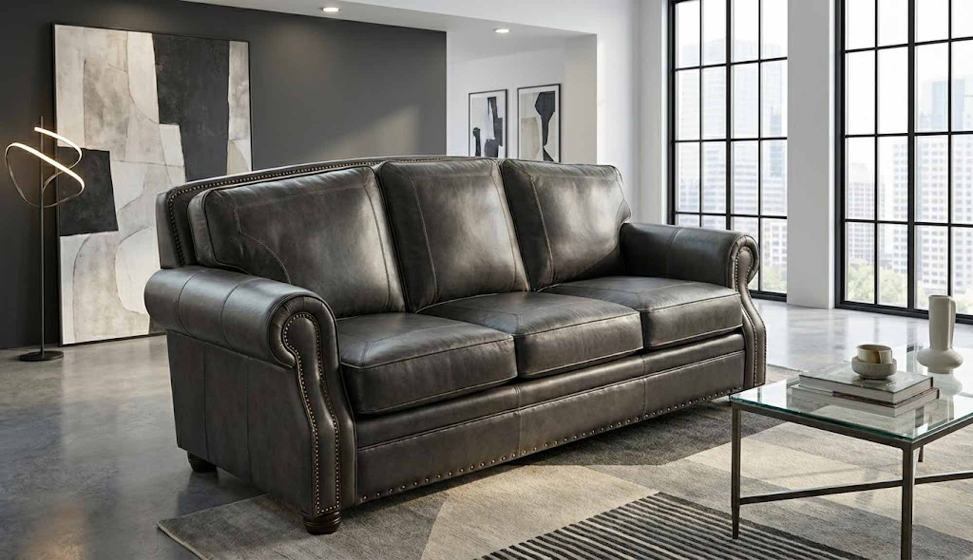 Sebastian Leather Sofa - Image 6