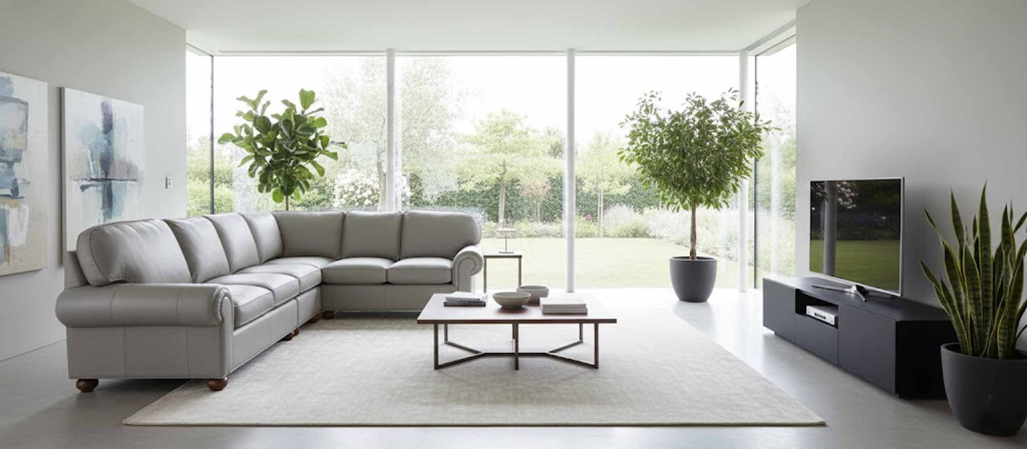 Senneca Leather Sectional - Image 6