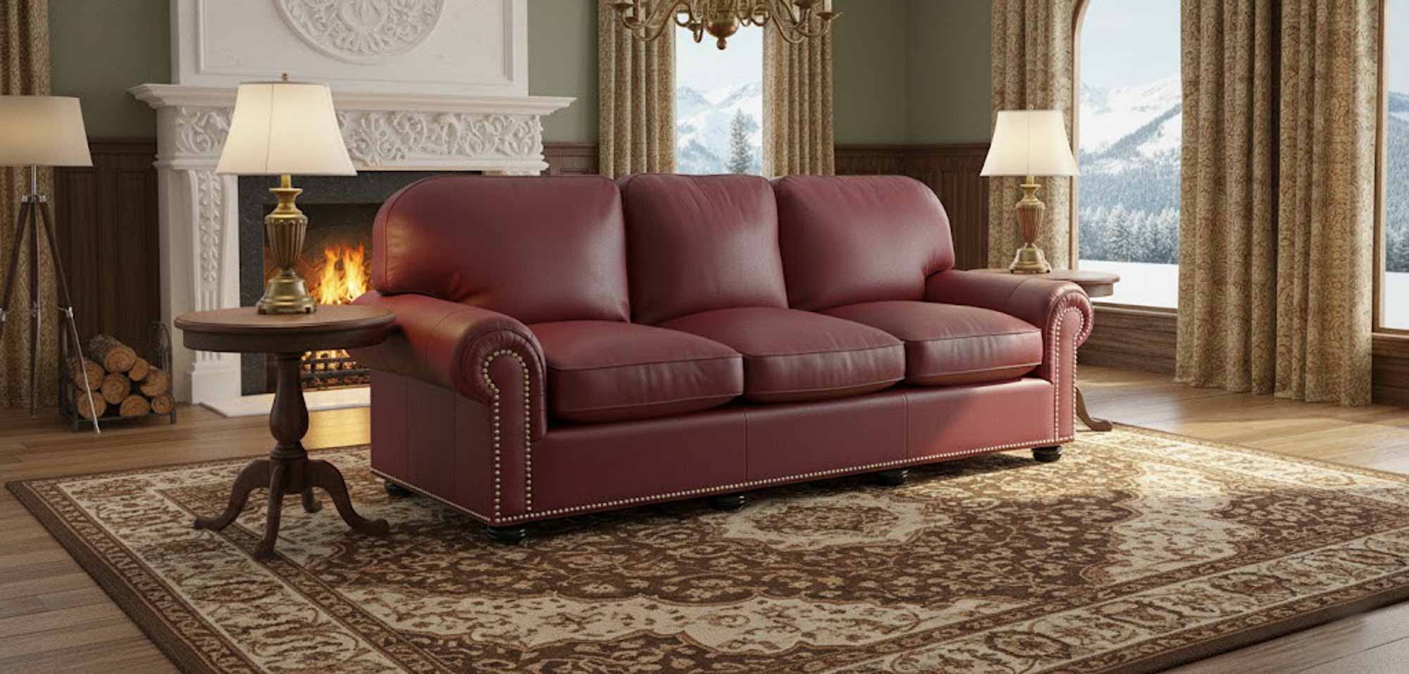 Senneca Leather Sofa - Image 4