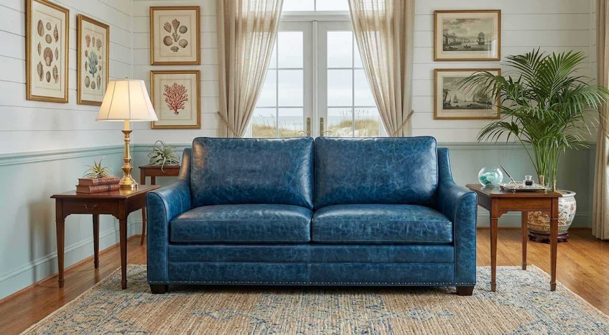 Skyline Leather Loveseat - Image 4