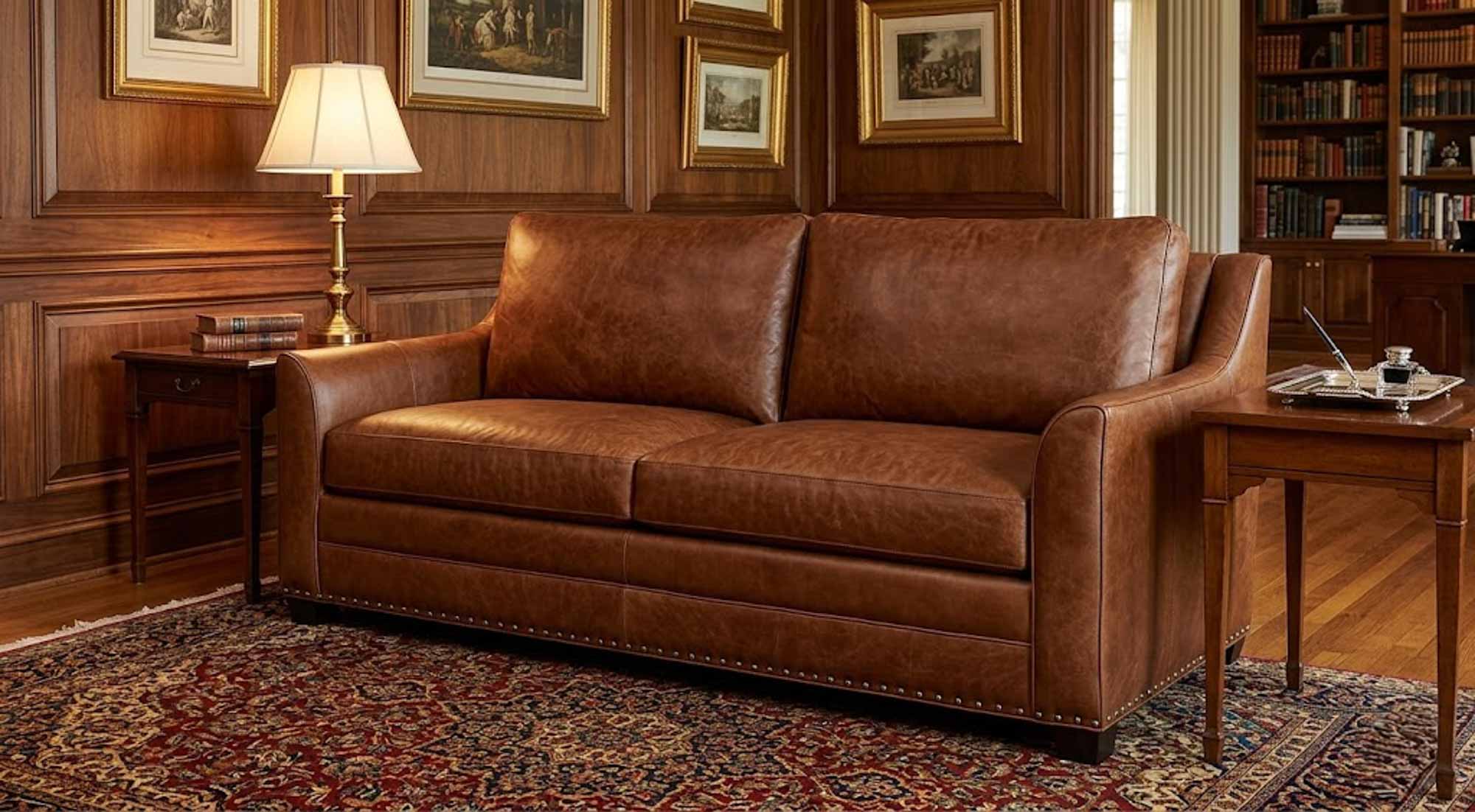 Skyline Leather Queen Size Sofa Sleeper - Image 3
