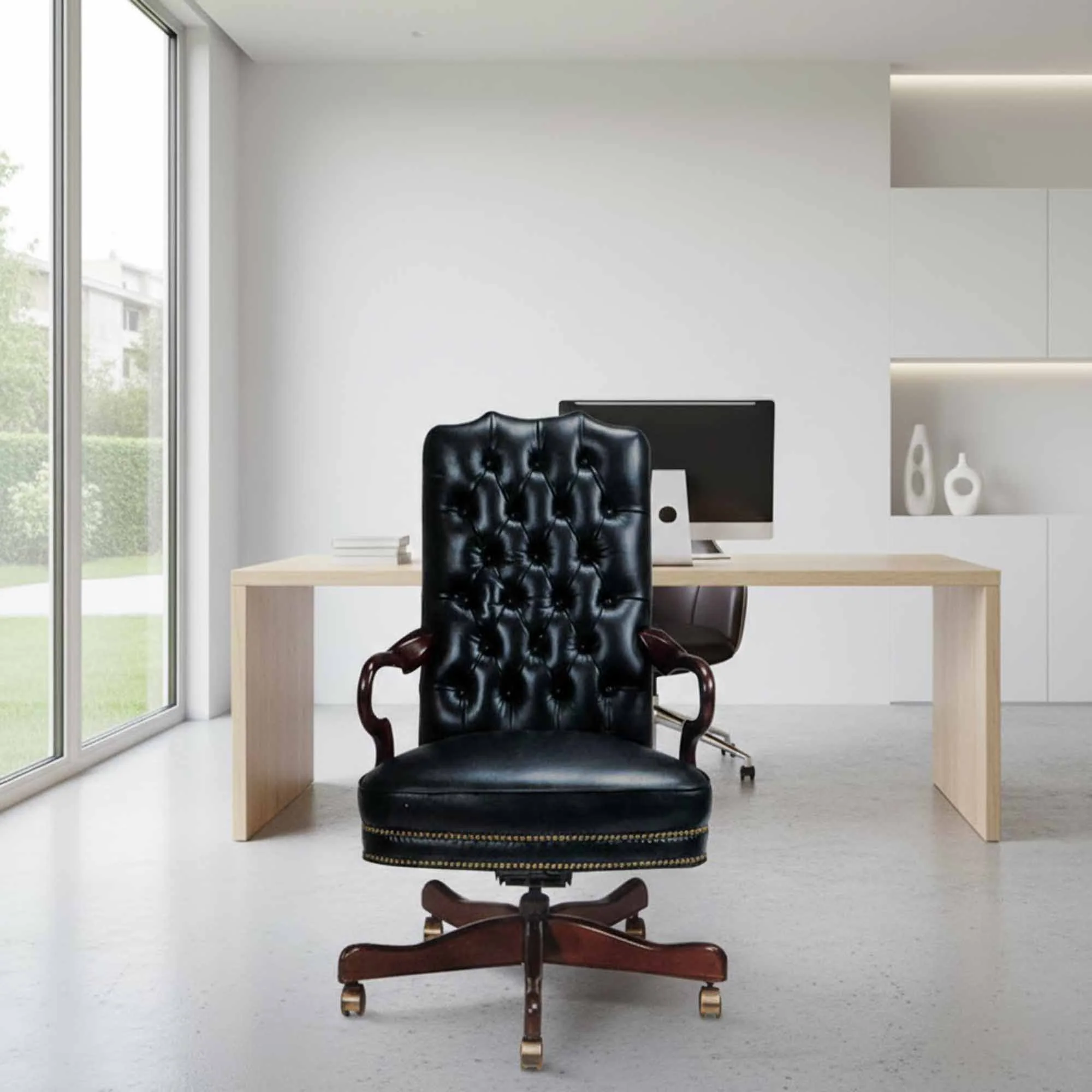 Stallings Leather Swivel Tilt Chair - Image 3