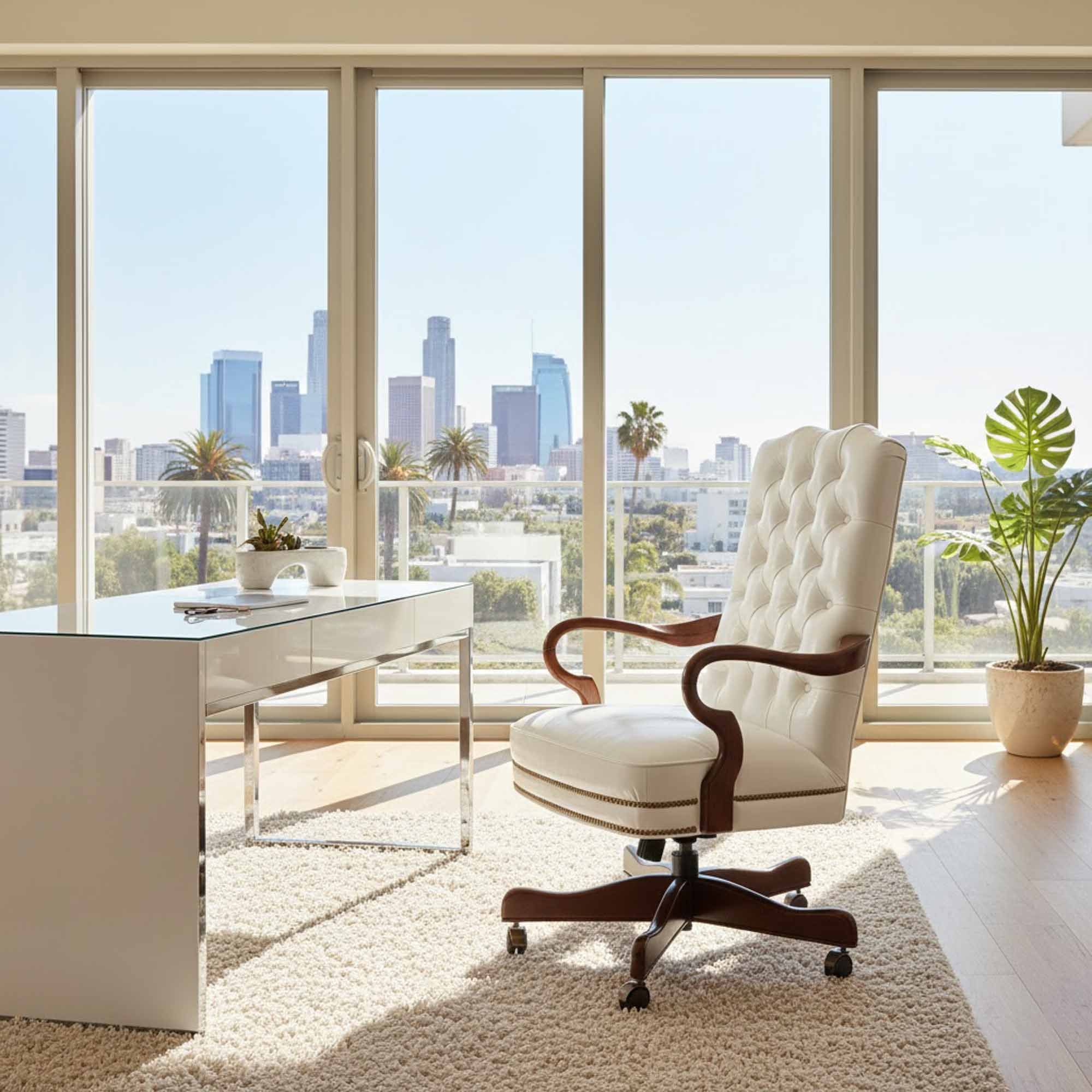 Stallings Leather Swivel Tilt Chair - Image 5
