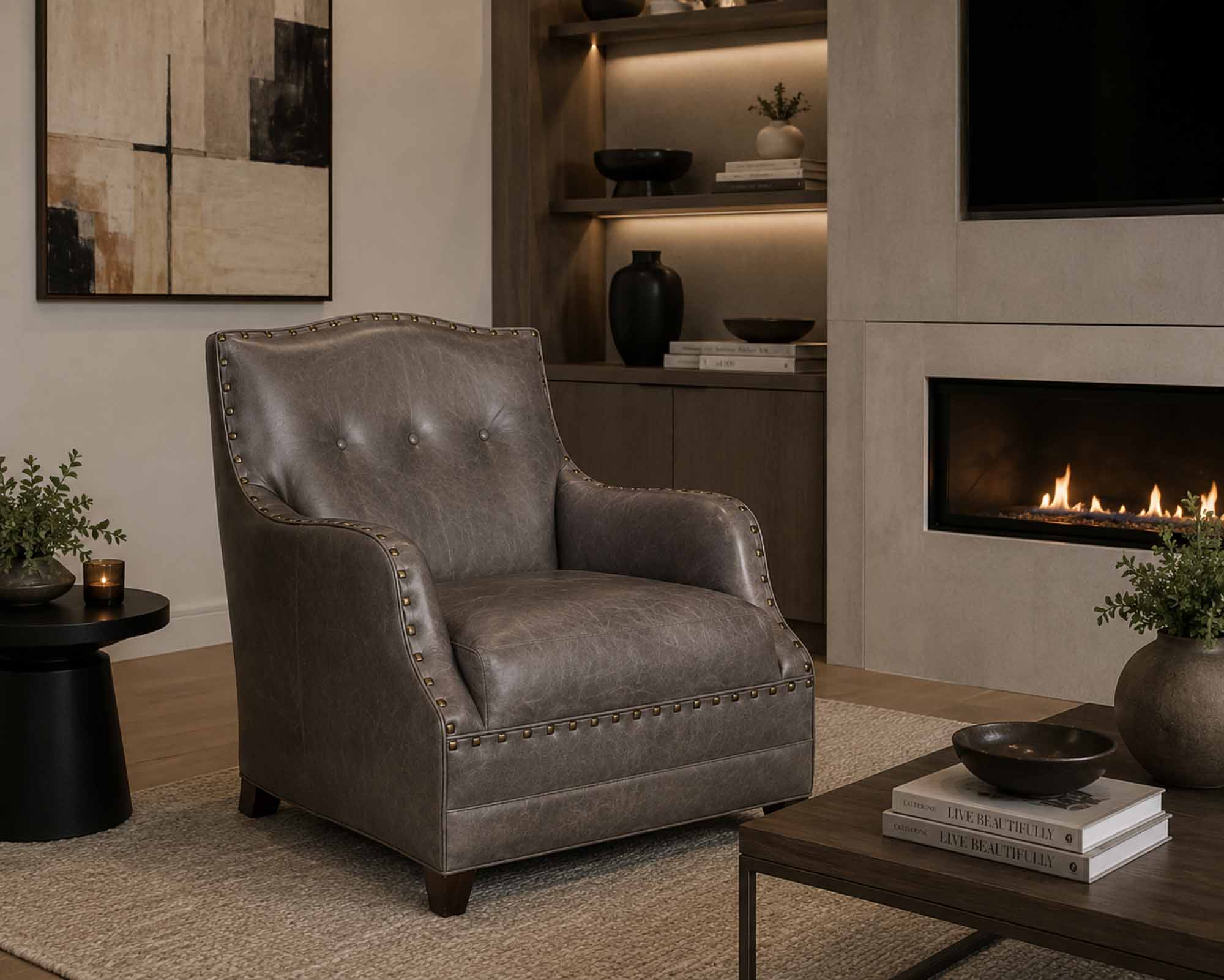Stogie Leather Chair - Image 2
