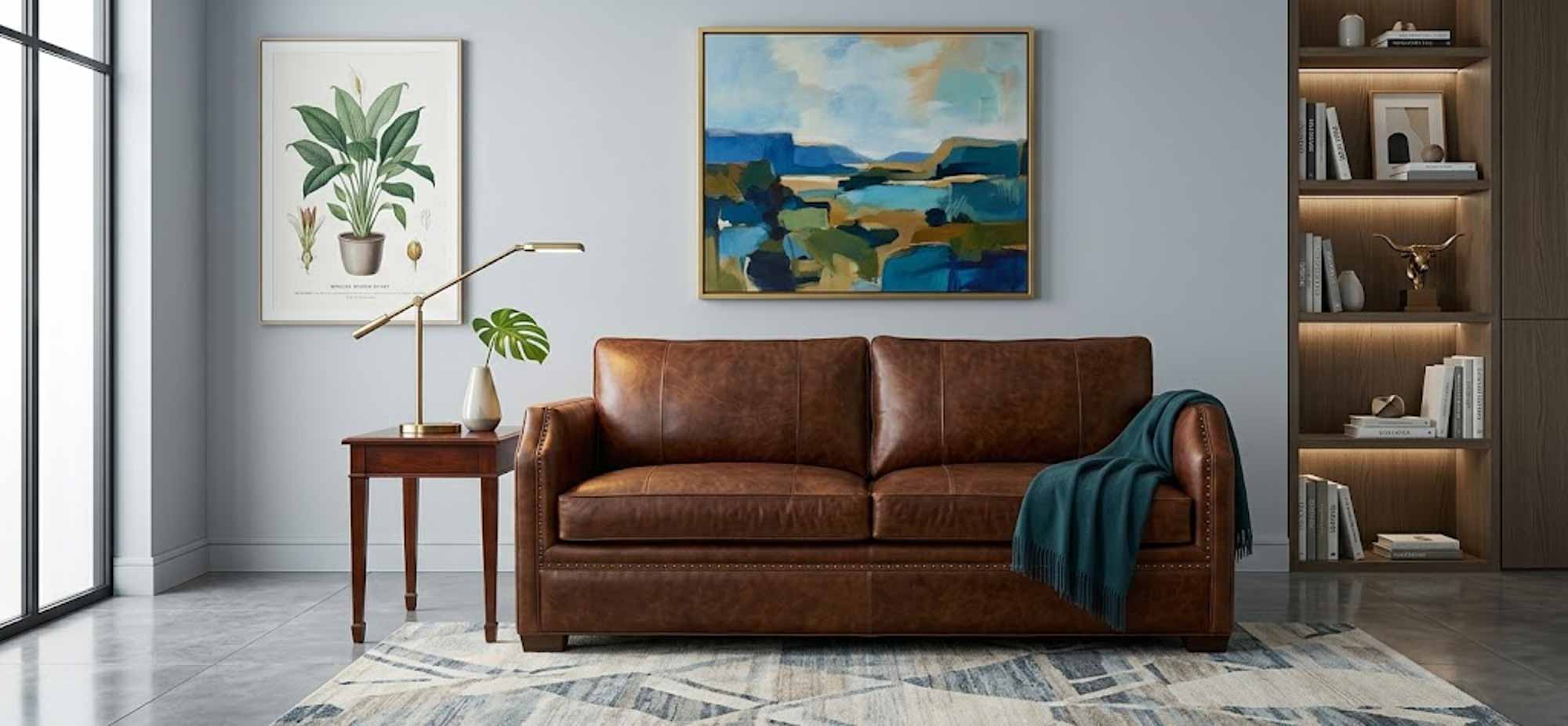 Sutton Leather Sofa - Image 11
