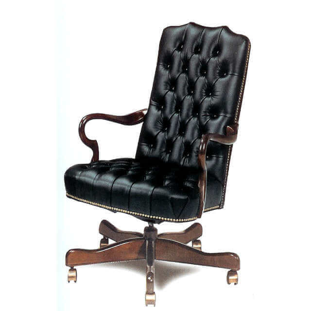Sycamore Leather Desk Chair (Swivel Tilt)