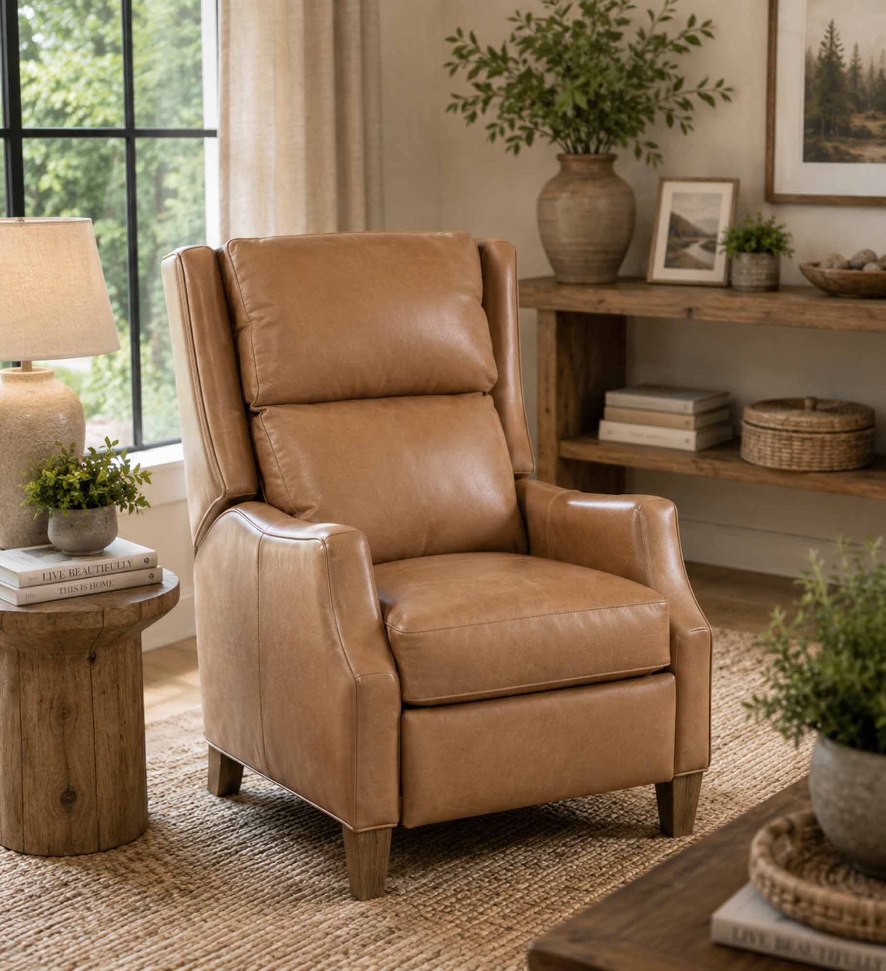 Thomas Leather Power Recliner With Articulating Headrest - Image 16