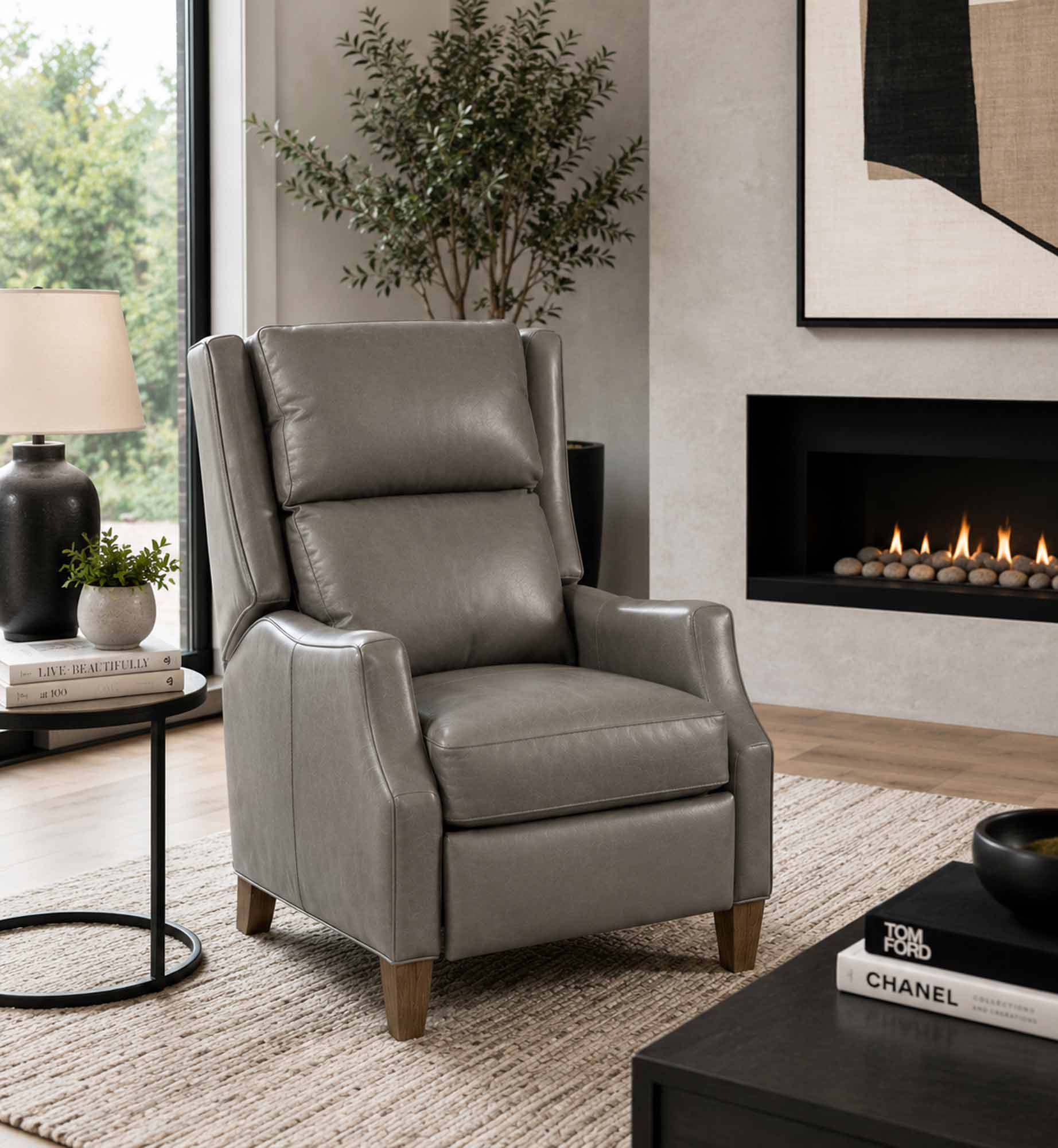 Thomas Leather Power Recliner With Articulating Headrest - Image 17