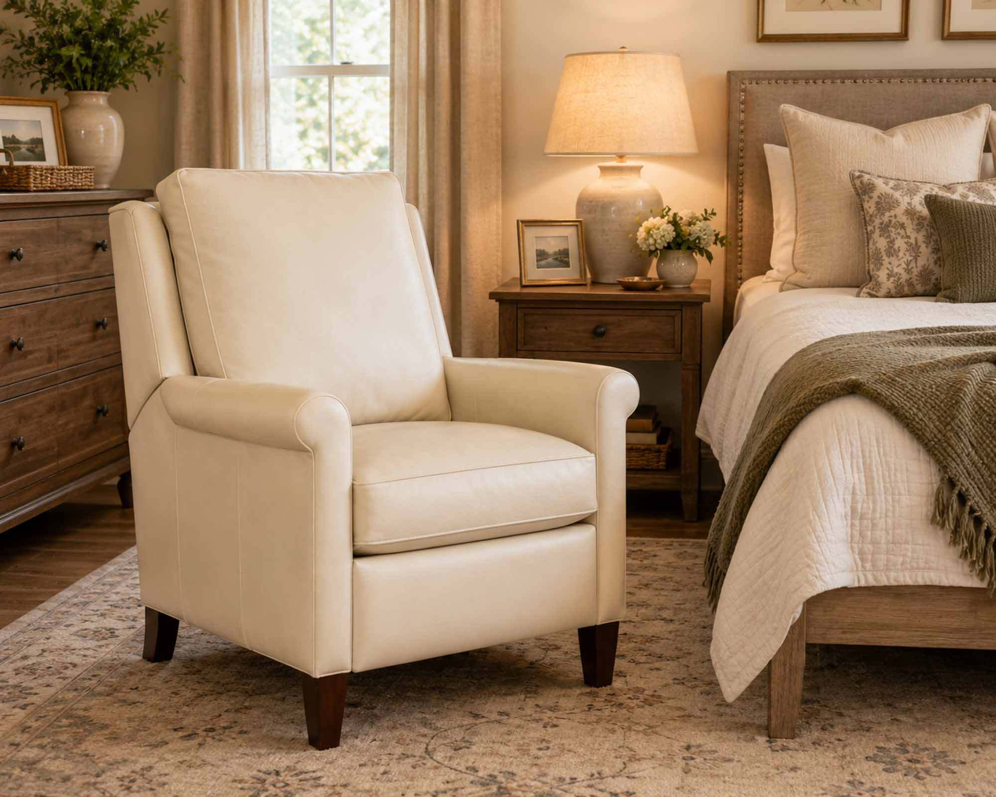 Timber Leather Recliner - Image 3