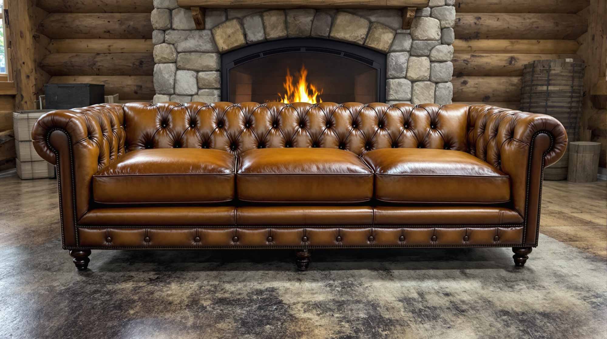 Valentino Leather Sofa - Image 3