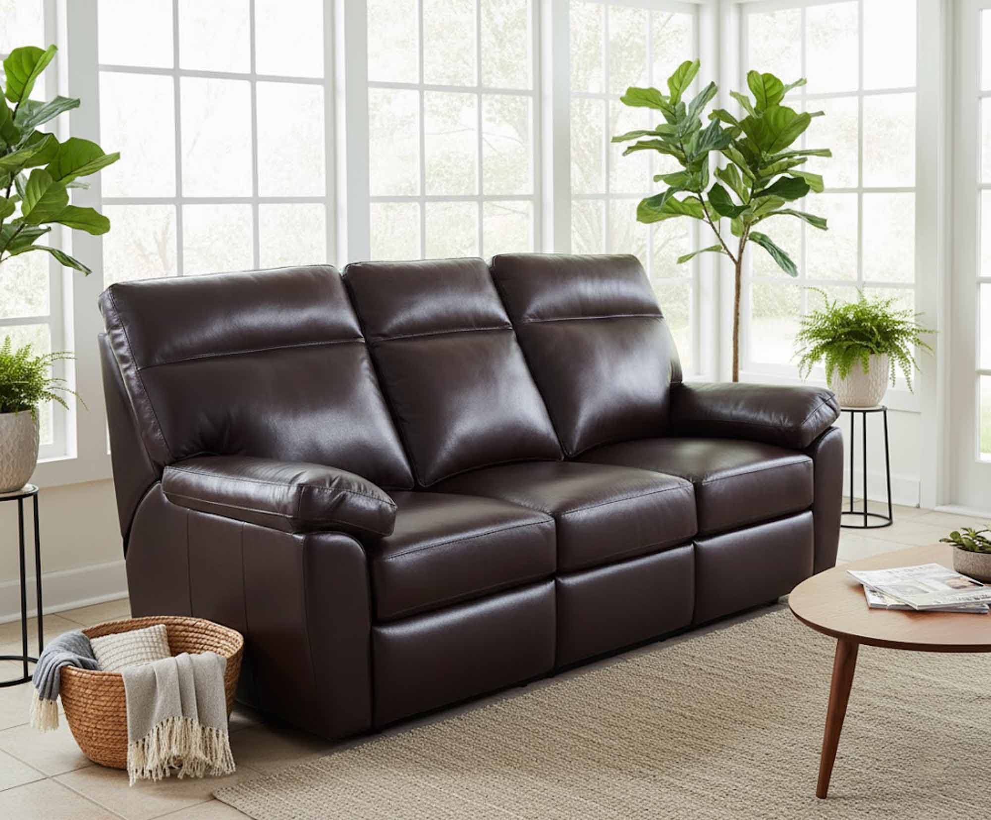 Versailles Leather Power Reclining Sofa With Articulating Headrest - Image 2