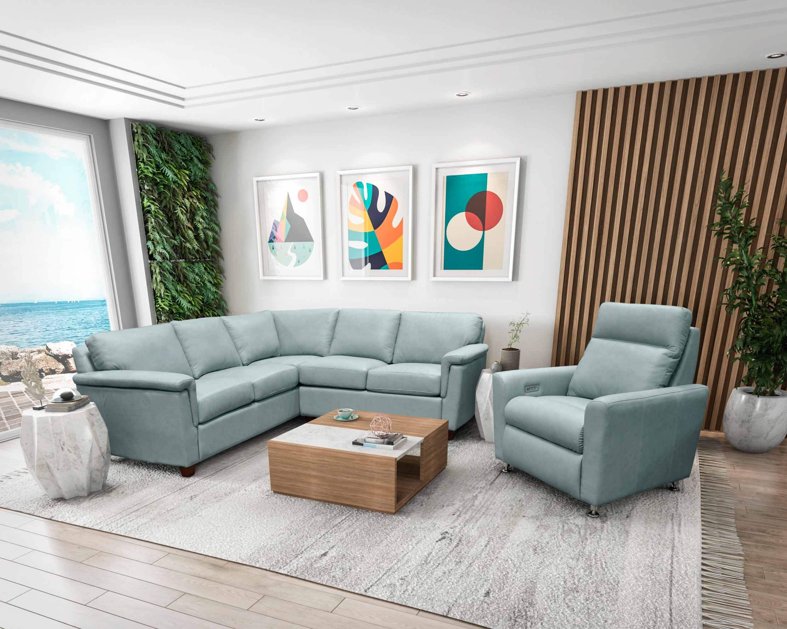Walter Leather Sectional - Image 2