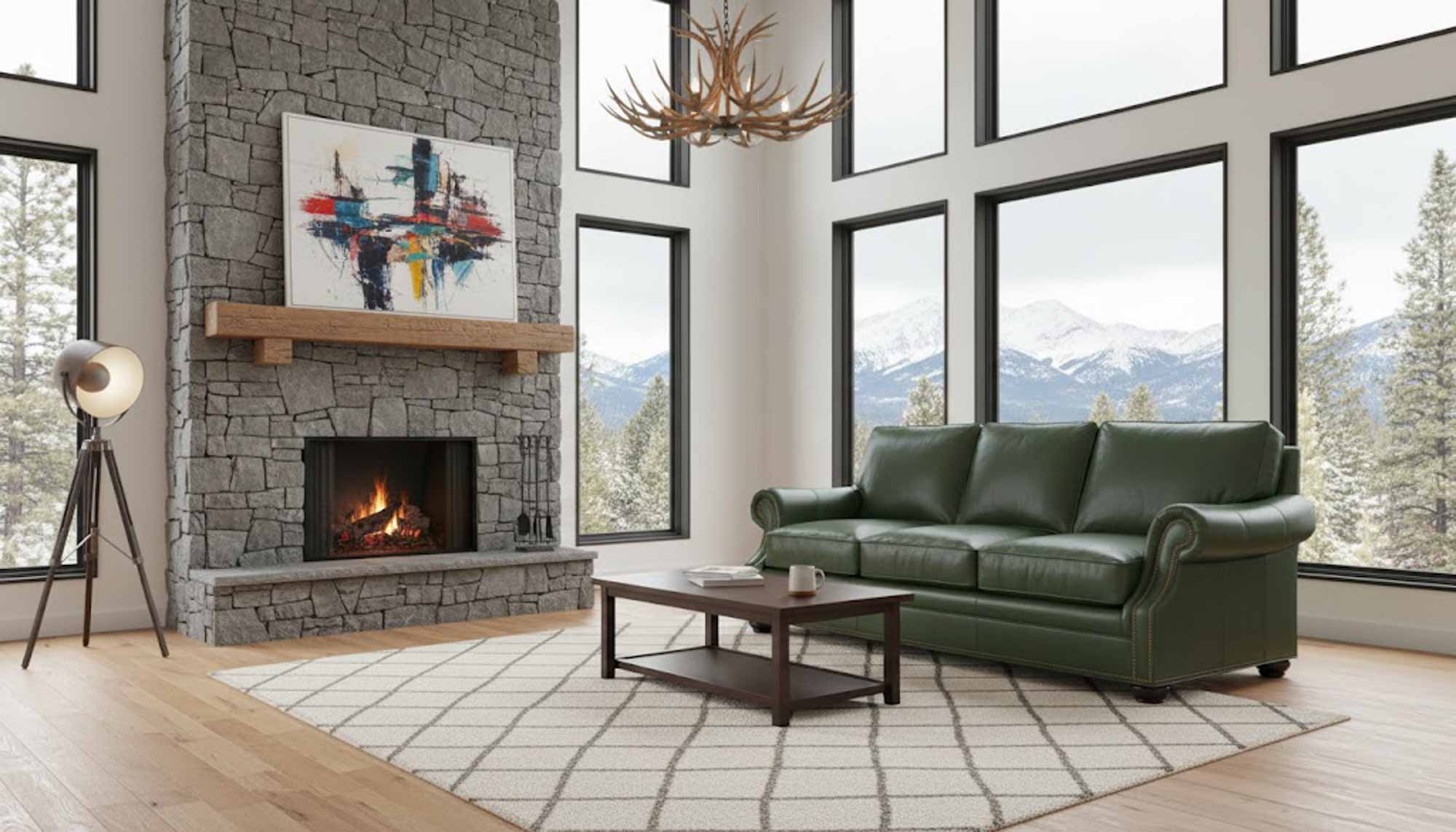 Warner Large Leather Sofa - Image 7