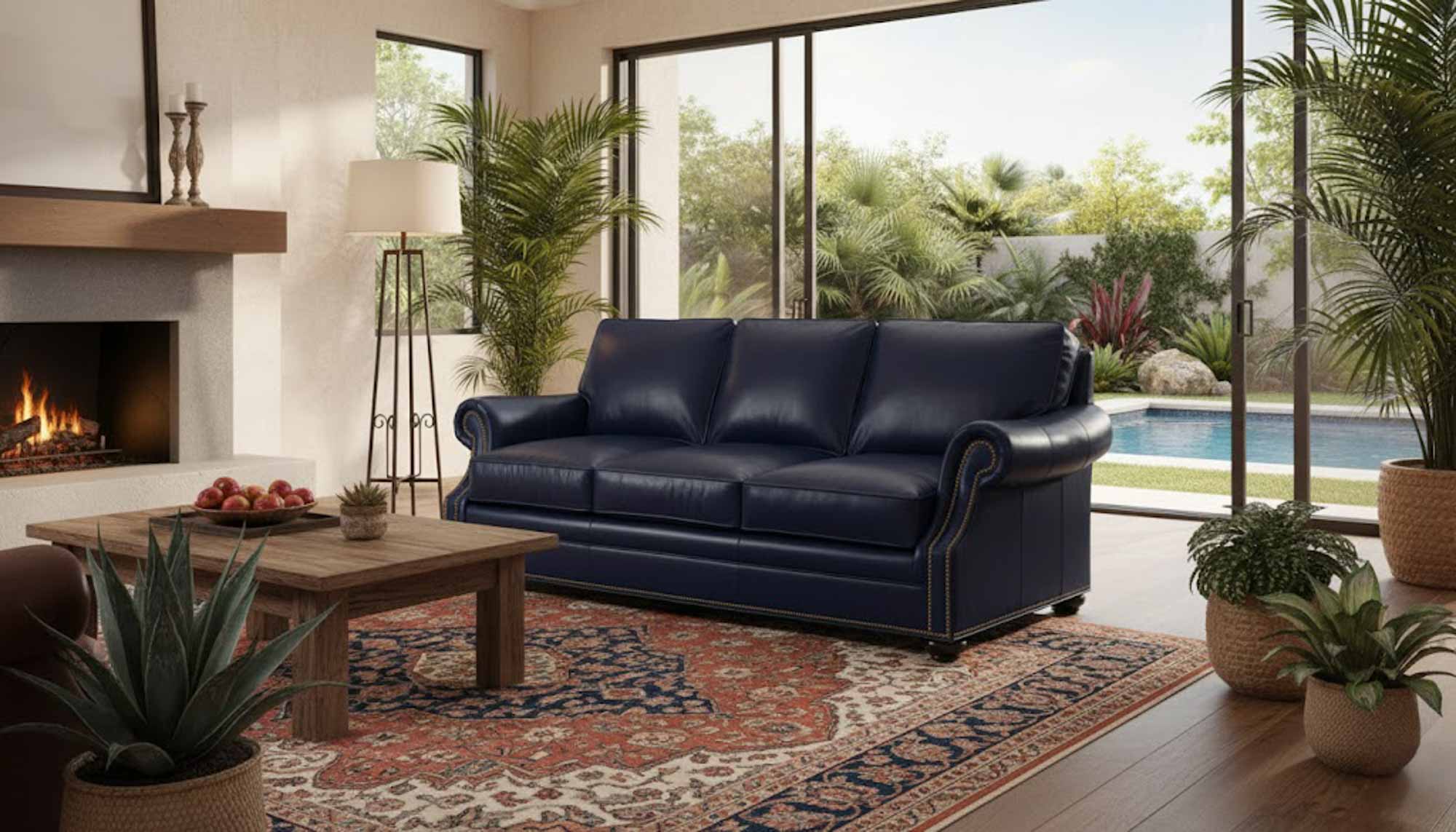 Warner Leather Sleeper Sofa - Image 6