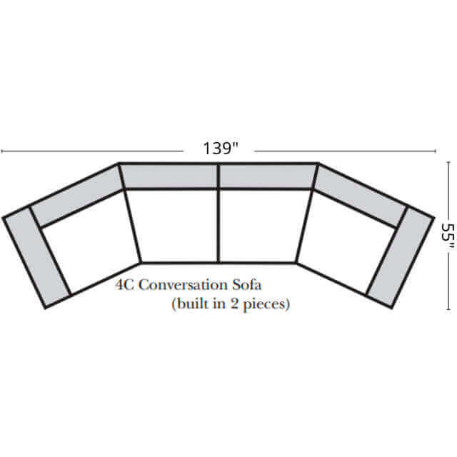 West Point Leather 4 Cushion Conversation Sofa - Image 5