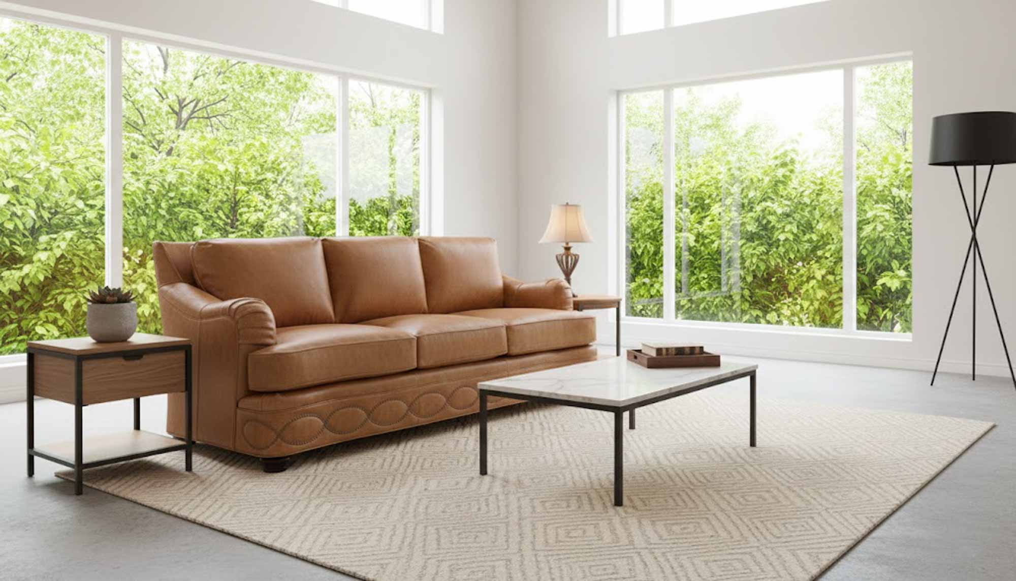 Whitehead Leather Loveseat - Image 7