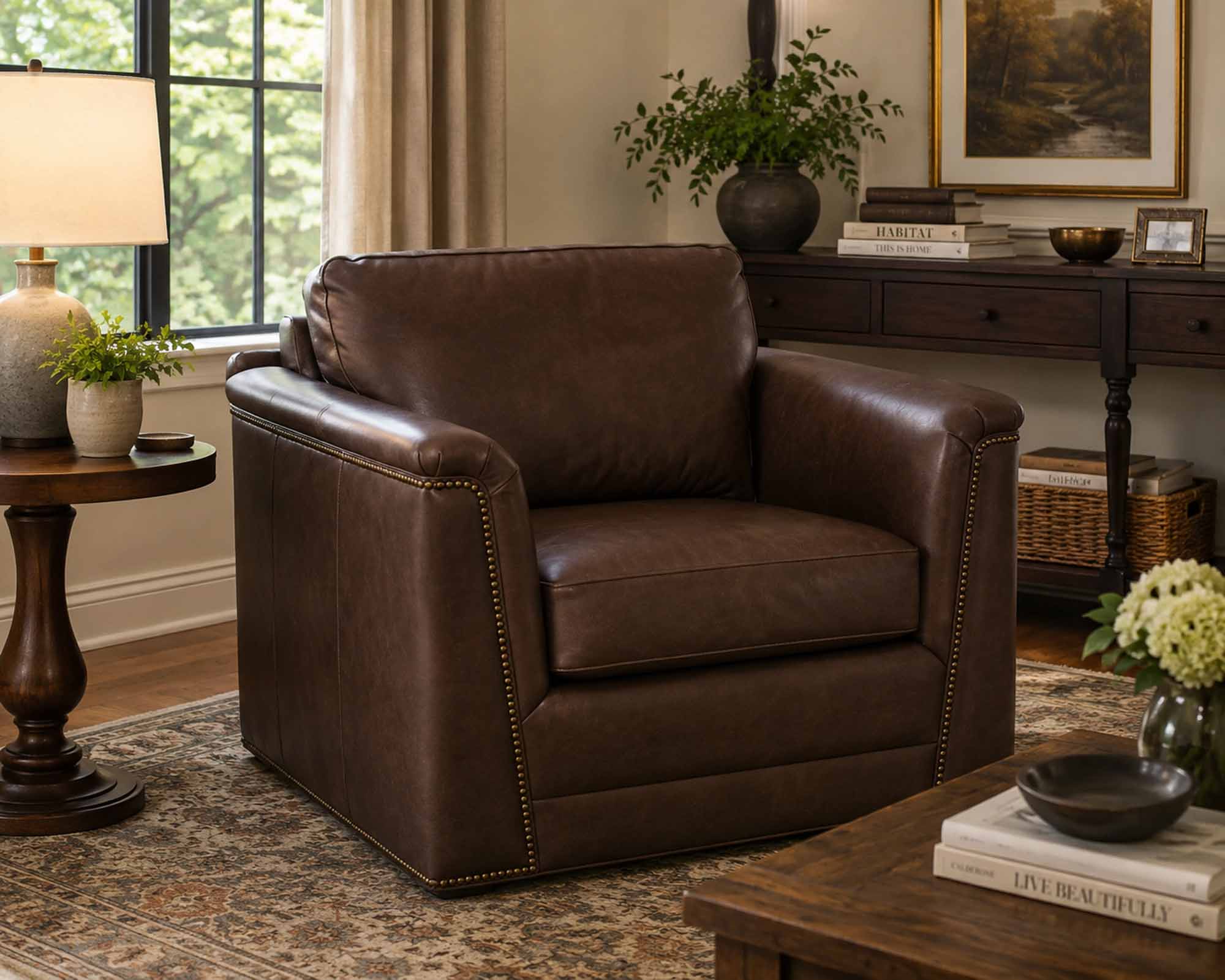 Winter Leather Swivel Chair - Image 6