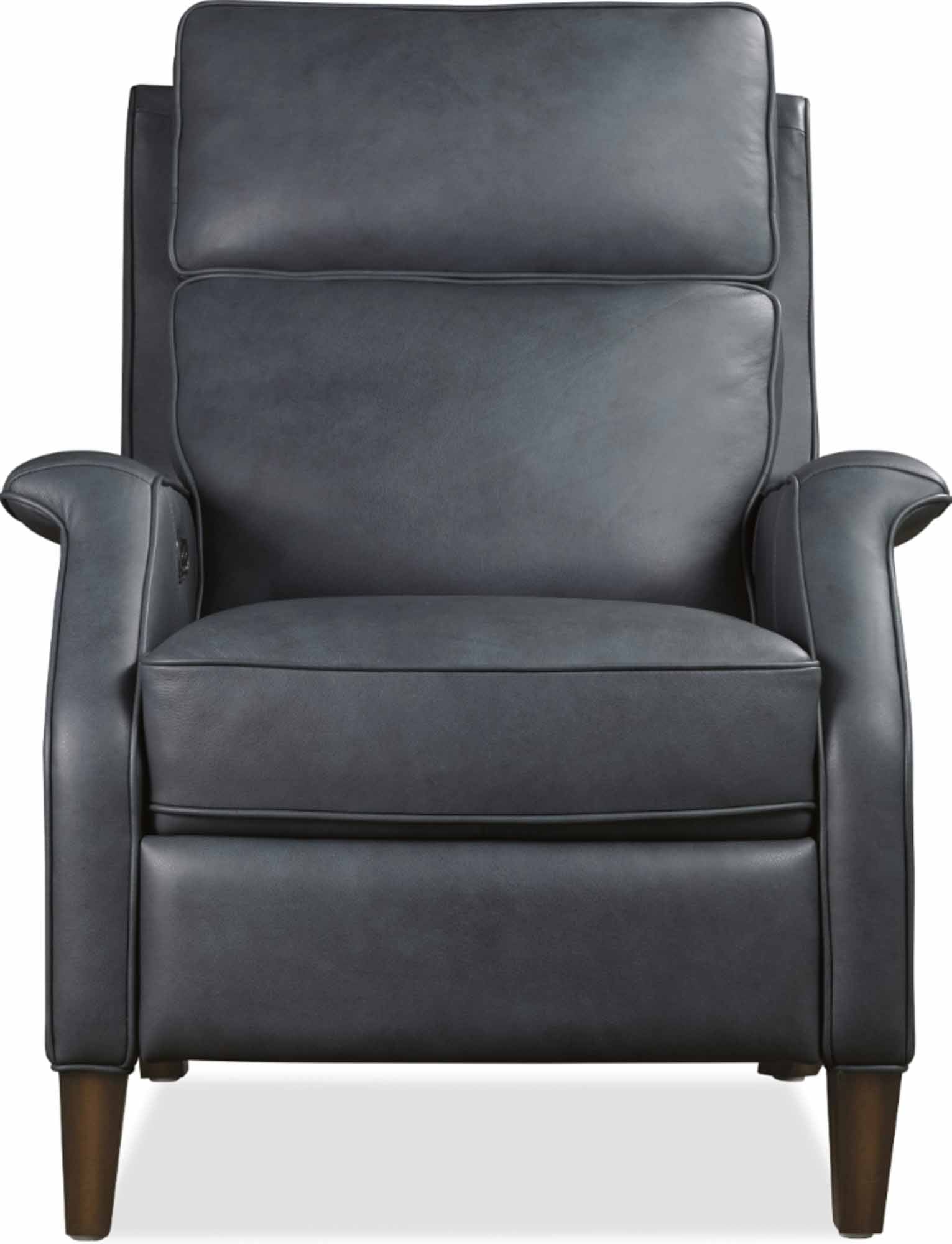 Wrenn Leather Power Recliner With Articulating Headrest In Blue - Image 2