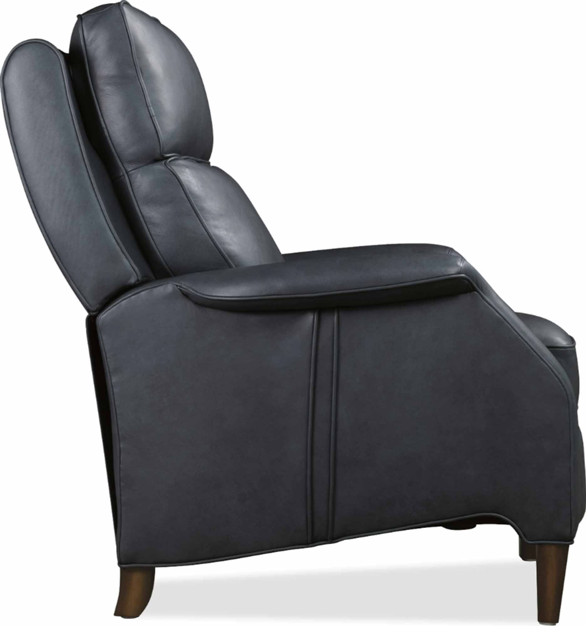 Wrenn Leather Power Recliner With Articulating Headrest In Blue - Image 3