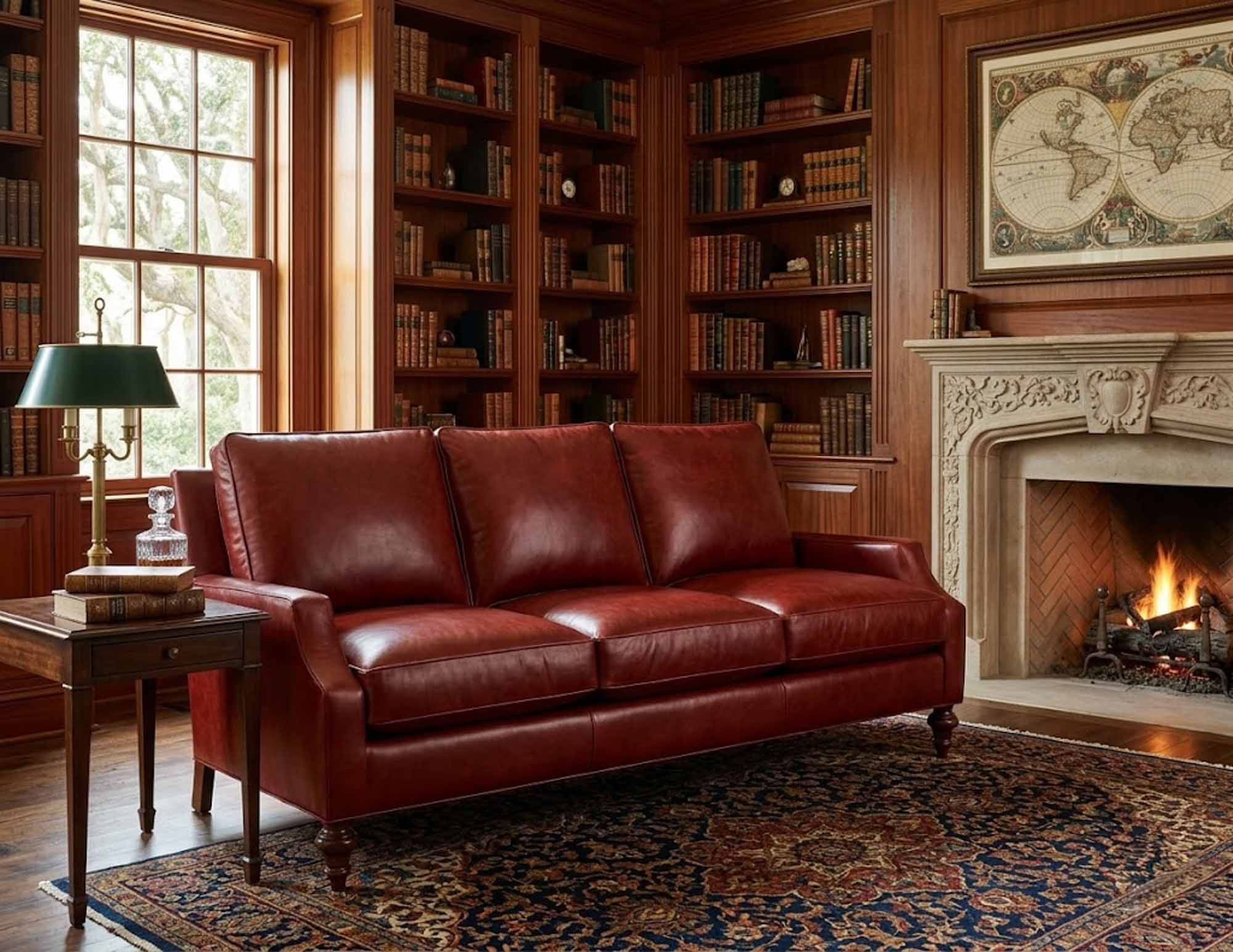York Leather Sofa - Image 2